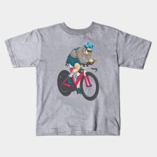 ride a road bike Kids T-Shirt